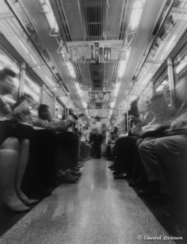 Edward Levinson on  the  subway